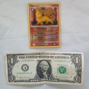 🔥RARE Shiny Vulpix Platinum Holo Pokemon Card SH6 and Bonus🔥